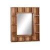 Top 10 🔥 29" Brown Wood Farmhouse Wall Mirror by Ivory and Iris ⭐