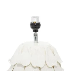 Discount ❤️ 28" White Ceramic Coastal Table Lamp by Ivory and Iris 🔔 -Cheap Ivory and Iris Store D399078S 5