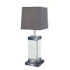 Outlet 😀 31" Gray Glass Glam Table Lamp by Ivory and Iris ✔️