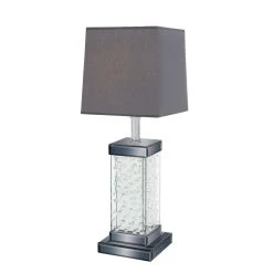 Outlet 😀 31" Gray Glass Glam Table Lamp by Ivory and Iris ✔️