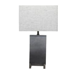 Outlet ❤️ 26" Gray Polystone Modern Table Lamp by Ivory and Iris 💯