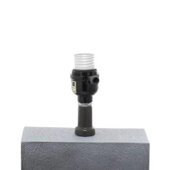 Outlet ❤️ 26" Gray Polystone Modern Table Lamp by Ivory and Iris 💯 -Cheap Ivory and Iris Store D399091S 7