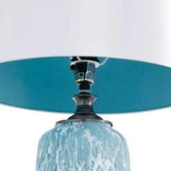 Promo π€© 28" Blue Glass Bohemian Table Lamp by Ivory and Iris 𧨠12 Promo π€© 28" Blue Glass Bohemian Table Lamp by Ivory and Iris 𧨠-Cheap Ivory and Iris Store D399096S 5