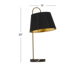 Buy ✔️ 22" Black Metal Glam Table Lamp by Ivory and Iris 😉 -Cheap Ivory and Iris Store D399097S 9