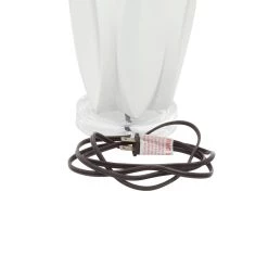 Buy 🌟 White Polystone Coastal Accent Lamp, 7" x 7" x 28" by Ivory and Iris 🔔 -Cheap Ivory and Iris Store D399099S 3