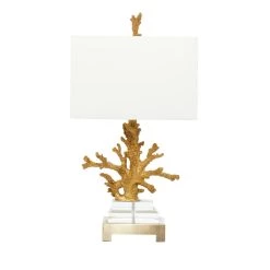 Promo ❤️ 26" Gold Polystone Nautical Table Lamp by Ivory and Iris 😍
