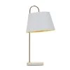 Best deal 🔥 22" White Metal Modern Table Lamp by Ivory and Iris 🎁