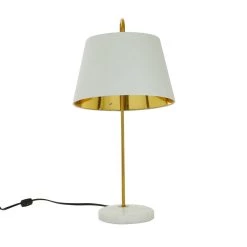 Best deal 🔥 22" White Metal Modern Table Lamp by Ivory and Iris 🎁 -Cheap Ivory and Iris Store D399103S 3