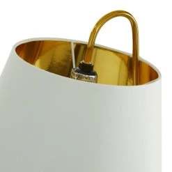 Best deal 🔥 22" White Metal Modern Table Lamp by Ivory and Iris 🎁 -Cheap Ivory and Iris Store D399103S 4