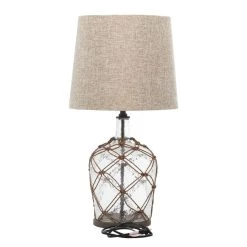 Best Sale 🛒 29" Brown Glass & Iron Coastal Table Lamp by Ivory and Iris 😍 -Cheap Ivory and Iris Store D399106S 7