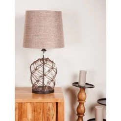 Best Sale 🛒 29" Brown Glass & Iron Coastal Table Lamp by Ivory and Iris 😍 -Cheap Ivory and Iris Store D399106S 9