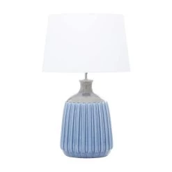 Hot Sale β€οΈ 24" Blue Ceramic Coastal Table Lamp by Ivory and Iris π