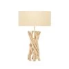 Buy 🛒 24" Natural Beige Wood Rustic Table Lamp by Ivory and Iris 🤩