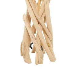 Buy 🛒 24" Natural Beige Wood Rustic Table Lamp by Ivory and Iris 🤩 -Cheap Ivory and Iris Store D399110S 3