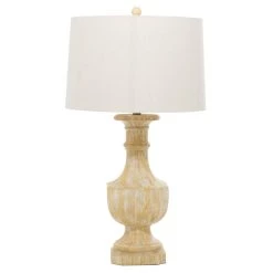 Hot Sale 😍 Beige Polystone Coastal Accent Lamp, 8" x 8" x 31" by Ivory and Iris ❤️
