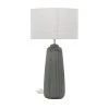Outlet ⌛ 24" Gray Ceramic Traditional Table Lamp by Ivory and Iris 🥰
