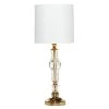 Budget 🧨 Gold Glass Glam Table Lamp, 26" x 10" x 10" by Ivory and Iris 🔔