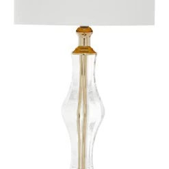 Budget 🧨 Gold Glass Glam Table Lamp, 26" x 10" x 10" by Ivory and Iris 🔔 -Cheap Ivory and Iris Store D399118S 3