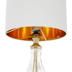 Budget 🧨 Gold Glass Glam Table Lamp, 26" x 10" x 10" by Ivory and Iris 🔔 -Cheap Ivory and Iris Store D399118S 4