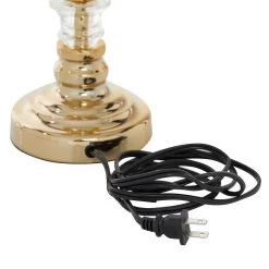 Budget 🧨 Gold Glass Glam Table Lamp, 26" x 10" x 10" by Ivory and Iris 🔔 -Cheap Ivory and Iris Store D399118S 5