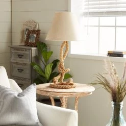 Deals 😀 Brown Jute Rope and Iron Rustic Table Lamp, 29" x 15" x 15" by Ivory and Iris 😍 -Cheap Ivory and Iris Store D399120S 10