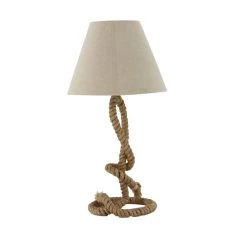 Deals 😀 Brown Jute Rope and Iron Rustic Table Lamp, 29" x 15" x 15" by Ivory and Iris 😍 -Cheap Ivory and Iris Store D399120S 3