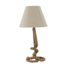Deals 😀 Brown Jute Rope and Iron Rustic Table Lamp, 29" x 15" x 15" by Ivory and Iris 😍 -Cheap Ivory and Iris Store D399120S 4