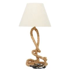 Deals 😀 Brown Jute Rope and Iron Rustic Table Lamp, 29" x 15" x 15" by Ivory and Iris 😍 -Cheap Ivory and Iris Store D399120S 7