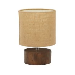 Buy π€© Brown Wood Rustic Table Lamp, 14" x 10" x 10" by Ivory and Iris π
