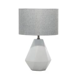Hot Sale 🔔 Light Grey Ceramic Modern Table Lamp, 22" x 14" x 14" by Ivory and Iris 😉