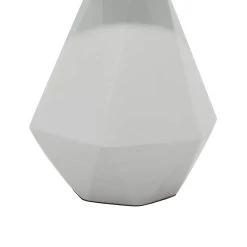 Hot Sale 🔔 Light Grey Ceramic Modern Table Lamp, 22" x 14" x 14" by Ivory and Iris 😉 -Cheap Ivory and Iris Store D399128S 3 1