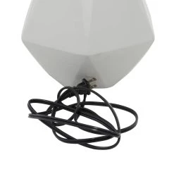Hot Sale 🔔 Light Grey Ceramic Modern Table Lamp, 22" x 14" x 14" by Ivory and Iris 😉 -Cheap Ivory and Iris Store D399128S 5 1
