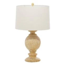 Best deal π Beige Polystone Coastal Accent Lamp, 8" x 8" x 28" by Ivory and Iris π