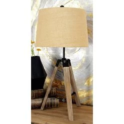 Best deal 😍 Set of 2 Brown Wood Rustic Table Lamp, 31" by Ivory and Iris 🥰 -Cheap Ivory and Iris Store D399137S 11
