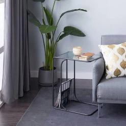 Cheapest 👍 24" Black Contemporary Metal Accent Table by Ivory and Iris ✨ -Cheap Ivory and Iris Store D400050S 6