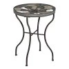Coupon 🧨 24" Silver Metal Flower Top End Table by Ivory and Iris 🛒
