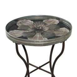 Coupon 𧨠24" Silver Metal Flower Top End Table by Ivory and Iris π 9 Coupon 𧨠24" Silver Metal Flower Top End Table by Ivory and Iris π -Cheap Ivory and Iris Store D400053S 3