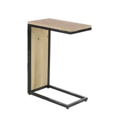 Outlet 🧨 24" Light Brown Wood & Metal Industrial Accent Table by Ivory and Iris 🔥 -Cheap Ivory and Iris Store D400054S 3