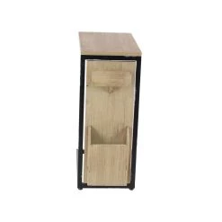 Outlet 🧨 24" Light Brown Wood & Metal Industrial Accent Table by Ivory and Iris 🔥 -Cheap Ivory and Iris Store D400054S 5