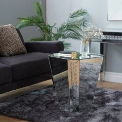 Best deal ❤️ 24" Silver Glam Accent Table by Ivory and Iris ⌛ -Cheap Ivory and Iris Store D400056S 8