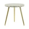 Cheap ❤️ 21" Gold Eclectic Aluminum Accent Table by Ivory and Iris 🤩