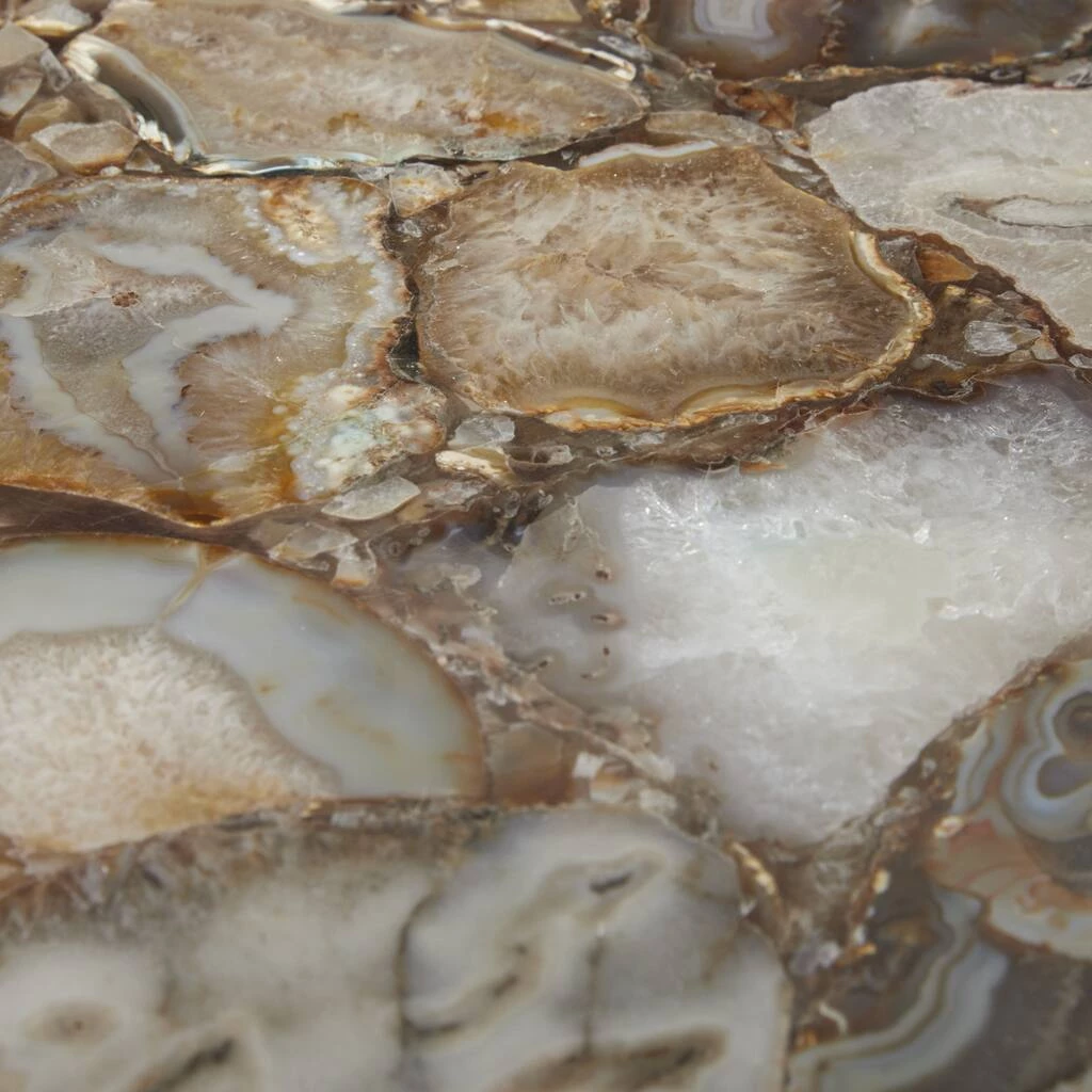 Deals π 23" Silver Contemporary Agate Accent Table by Ivory and Iris π 5 Deals π 23" Silver Contemporary Agate Accent Table by Ivory and Iris π - Image 5