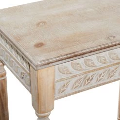 Discount ✔️ Whitewashed Wood Farmhouse Accent Table Set by Ivory and Iris 😀 -Cheap Ivory and Iris Store D400070S 3