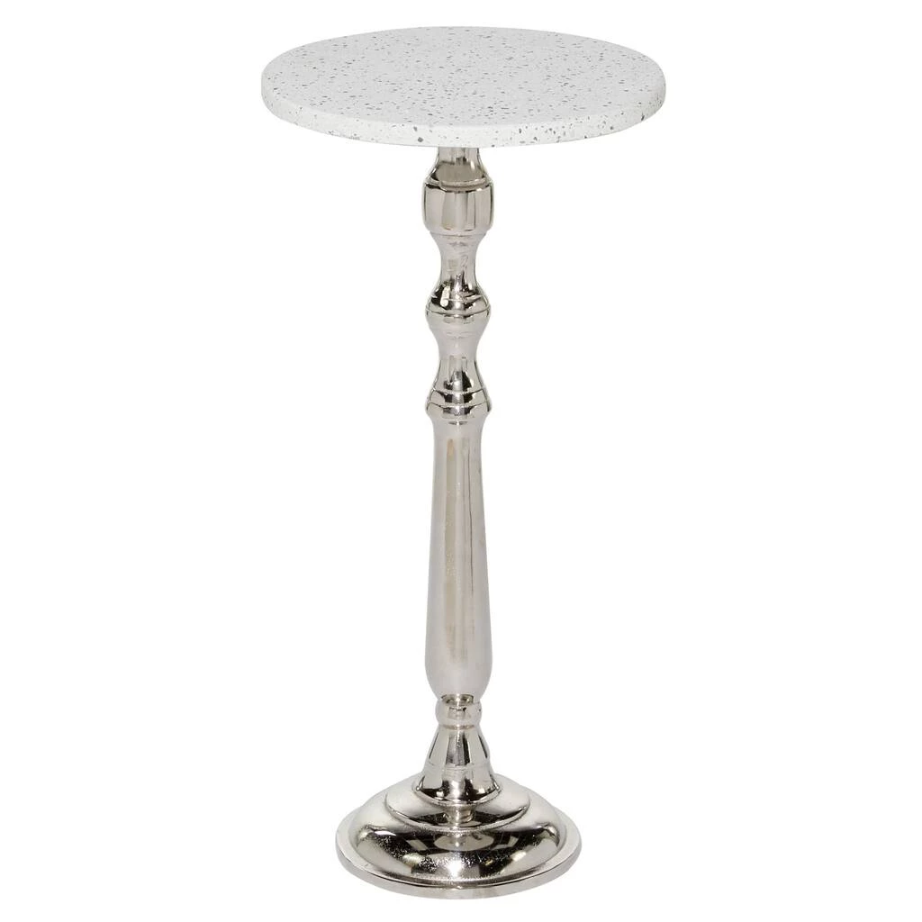 Discount π 25" Silver Traditional Terrazzo Accent Table by Ivory and Iris π 1 Discount π 25" Silver Traditional Terrazzo Accent Table by Ivory and Iris π