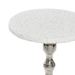 Discount π 25" Silver Traditional Terrazzo Accent Table by Ivory and Iris π 8 Discount π 25" Silver Traditional Terrazzo Accent Table by Ivory and Iris π -Cheap Ivory and Iris Store D400074S 3