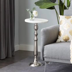 Discount π 25" Silver Traditional Terrazzo Accent Table by Ivory and Iris π 11 Discount π 25" Silver Traditional Terrazzo Accent Table by Ivory and Iris π -Cheap Ivory and Iris Store D400074S 6