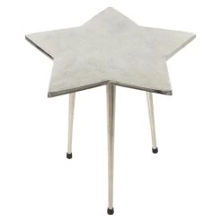 Coupon 👏 24" Silver Star Aluminum Accent Table by Ivory and Iris 🔥