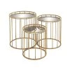 Discount 🛒 Gold Metal Contemporary Accent Table Set by Ivory and Iris 👏