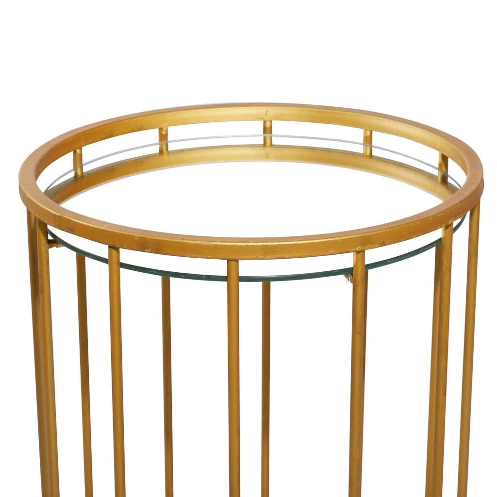 Discount π Gold Metal Contemporary Accent Table Set by Ivory and Iris π 5 Discount π Gold Metal Contemporary Accent Table Set by Ivory and Iris π - Image 5