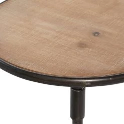 Hot Sale 🌟 25" Gray Industrial Wood Accent Table by Ivory and Iris ❤️ -Cheap Ivory and Iris Store D400087S 3
